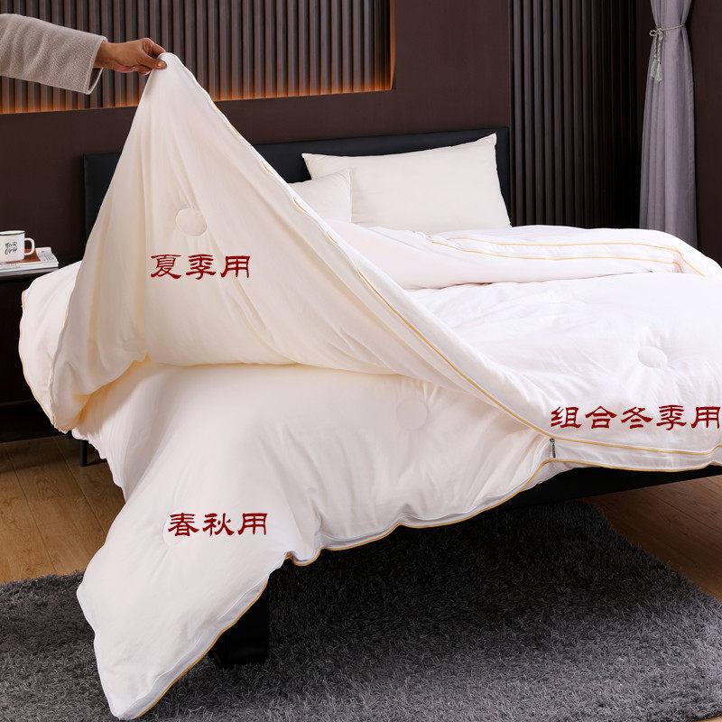 精选A类拉链款二合一子母被大豆纤维全棉被子被芯冬被加厚保暖四,床上用品,化纤被,淘宝优惠券,粉丝福利购,淘宝优惠卷