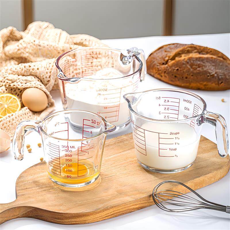 打鸡蛋专用碗量杯厨房用食品级玻璃带刻度打蛋碗带手柄尖嘴耐高温