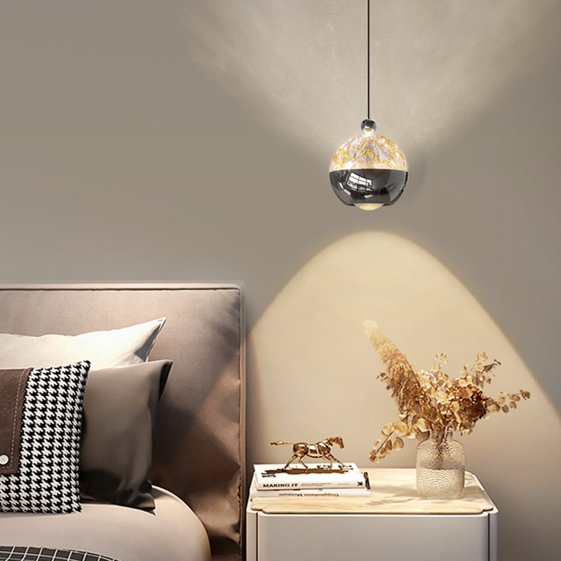 随意可升降卧室床头n小吊灯现代简约轻奢意式极简主卧床头灯吊线