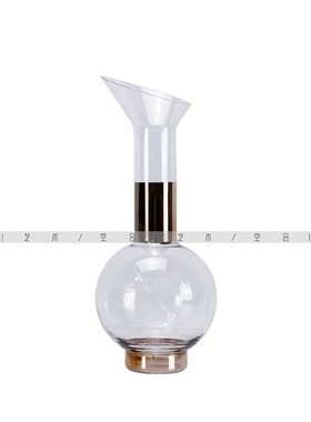 空合 现代轻奢玻璃几何酒具托盘组合 K样板间售楼处酒店客厅摆件