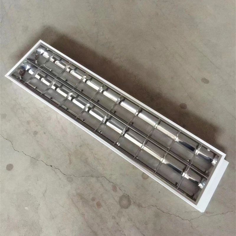 明装lead300 1200格栅灯嵌入式300 900面板600 1200应急双管格栅