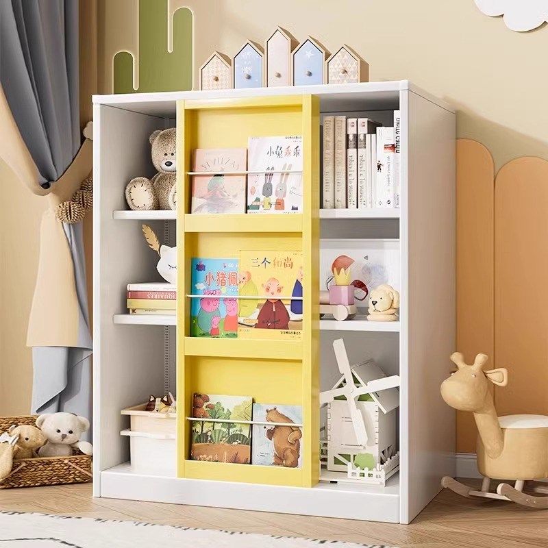 儿童书架绘本架落地钢制置物架移门幼儿玩具收纳展示柜拉门书柜,住宅家具,儿童书柜,淘宝优惠券,粉丝福利购,淘宝优惠卷