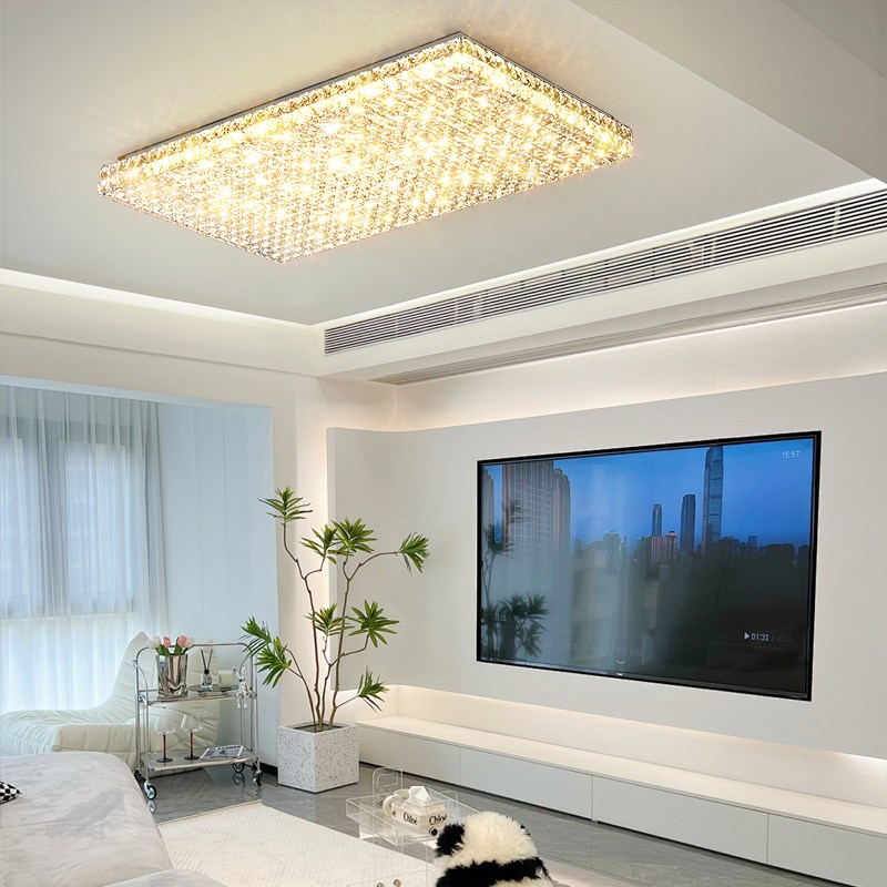 意式水晶吸顶灯客厅灯设计师轻奢C现代简约新款大气卧室灯吸顶灯