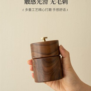 黑胡桃木牙线牙签盒多功能带盖实木质棉签收纳盒家用创意牙签筒