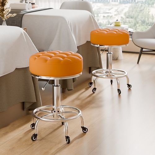 美容美发凳子滑轮旋转升降凳子大工凳美甲圆凳理发店转椅发廊专用