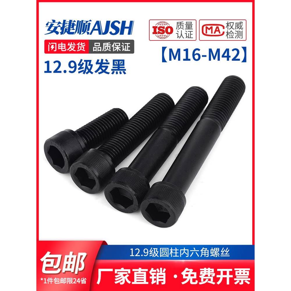 M16M18M20M22M24M27M30M36 12.9级内六角螺丝加长高强度螺栓