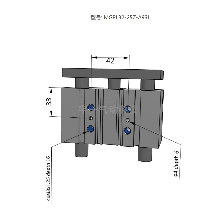 SMC 原装正品MGPL32-25Z-A93L系列 带导杆薄型气缸