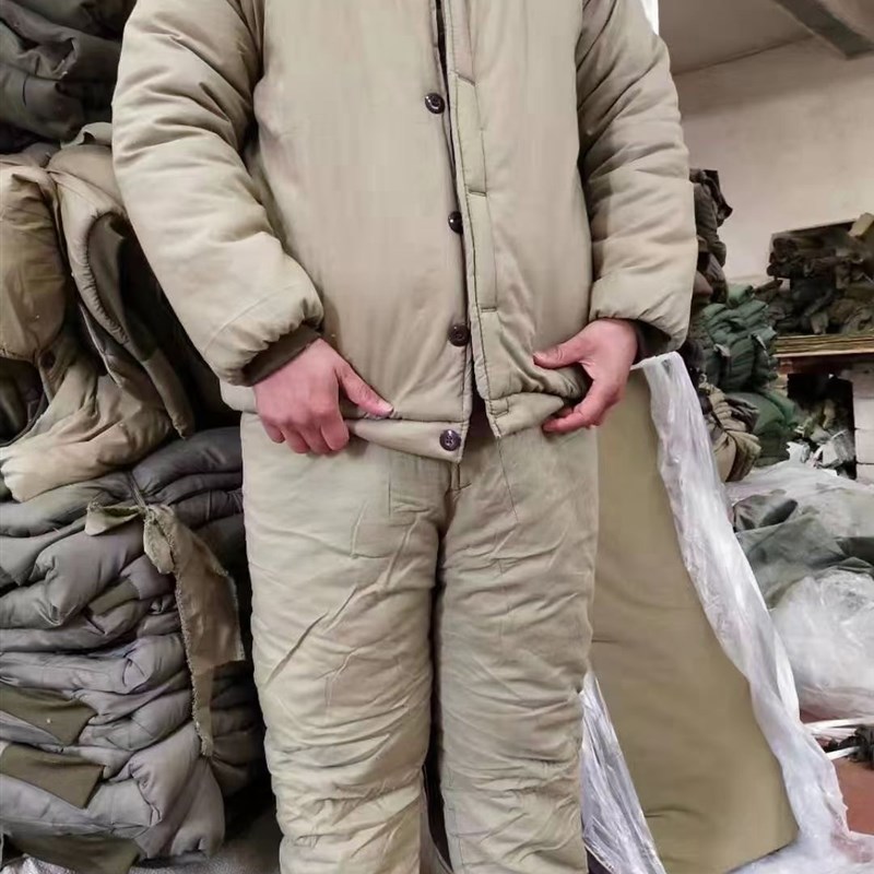 军绿色冷库用棉上衣棉裤工u作服套装加厚保暖男女内穿劳保棉袄棉