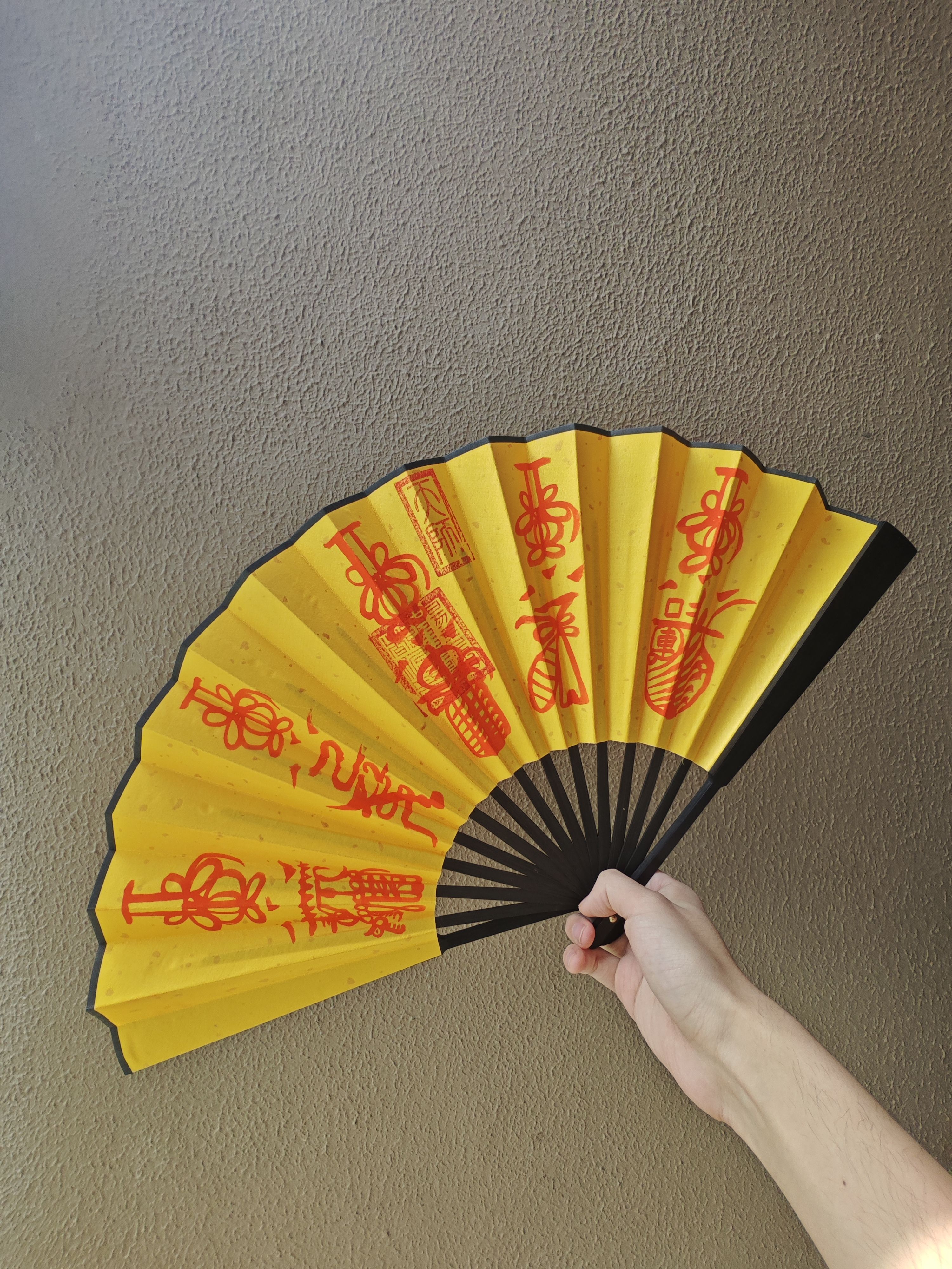 【道道】手绘定制折扇（将军/财神）手持、居家装饰