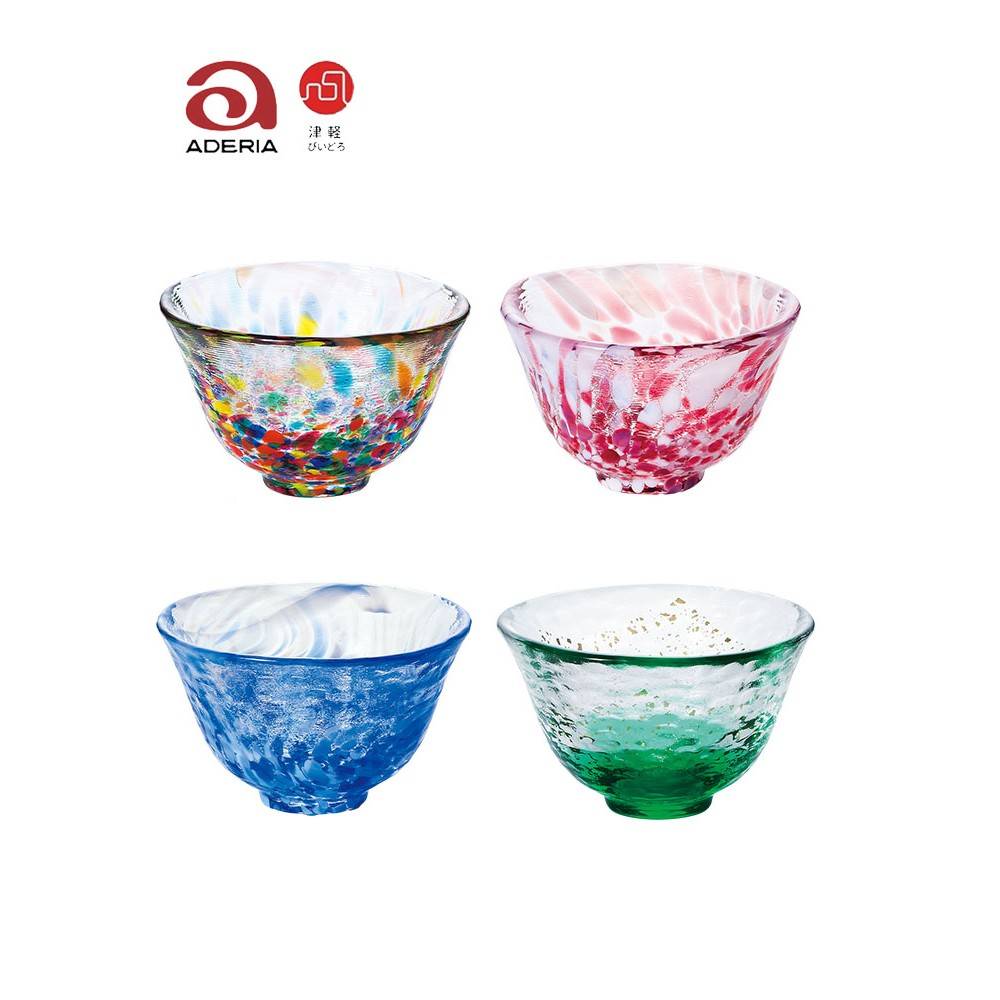 de酒ia石冢硝子津玻轻璃清r杯日酒式a杯四木44554彩季色手茶工小