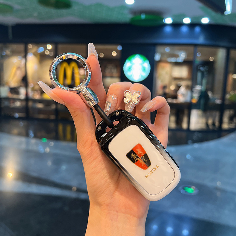 适用荣威350车钥匙套老款折叠w5荣威360荣威750包扣壳专用高级