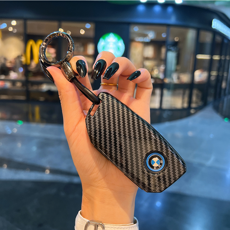 适用于宝马X1钥匙套7系735li/740li/ X7/i7/新款iXXM碳纤X6扣壳