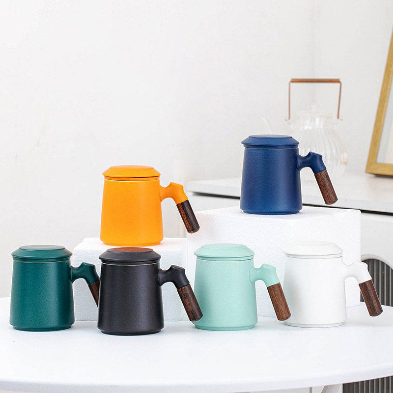 陶瓷茶杯茶水分离泡茶杯带盖过滤个人专用杯公室喝茶马克杯礼品,餐饮具,马克杯,淘宝优惠券,粉丝福利购,淘宝优惠卷