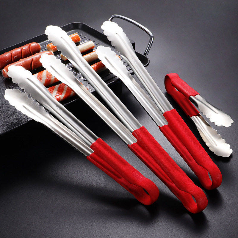 304食品夹子包胶手柄面包烘焙多规格梅花夹煎牛排自助餐烧烤肉夹,餐饮具,冰夹,淘宝优惠券,粉丝福利购,淘宝优惠卷