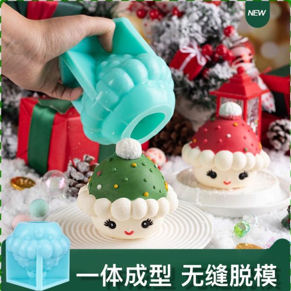 鹿巧克力雪乐苹果树烘焙壳小人慕斯嘟嘟脸节圣诞模具硅胶敲敲蛋糕