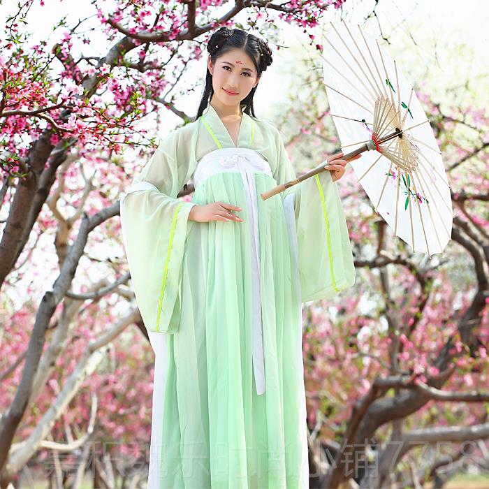 高档古装汉服女广袖流仙裙齐典胸襦裙元古舞蹈演出中国风服汉素