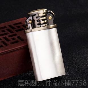 高档纯银足银打正机版防风煤油机磨砂拉丝刻字手工金属火煤火油火