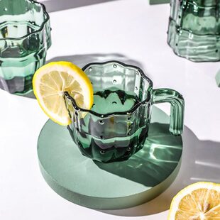 喝水杯型玻璃杯具玻璃杯造家用创意水杯茶杯 仙人掌原色套装