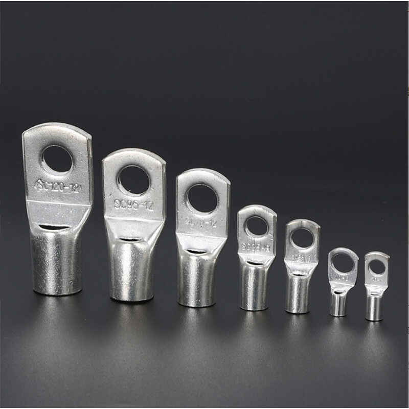 。SC铜鼻子窥口紫铜线鼻子冷压端头电线接头国标船用镀锡接线端子