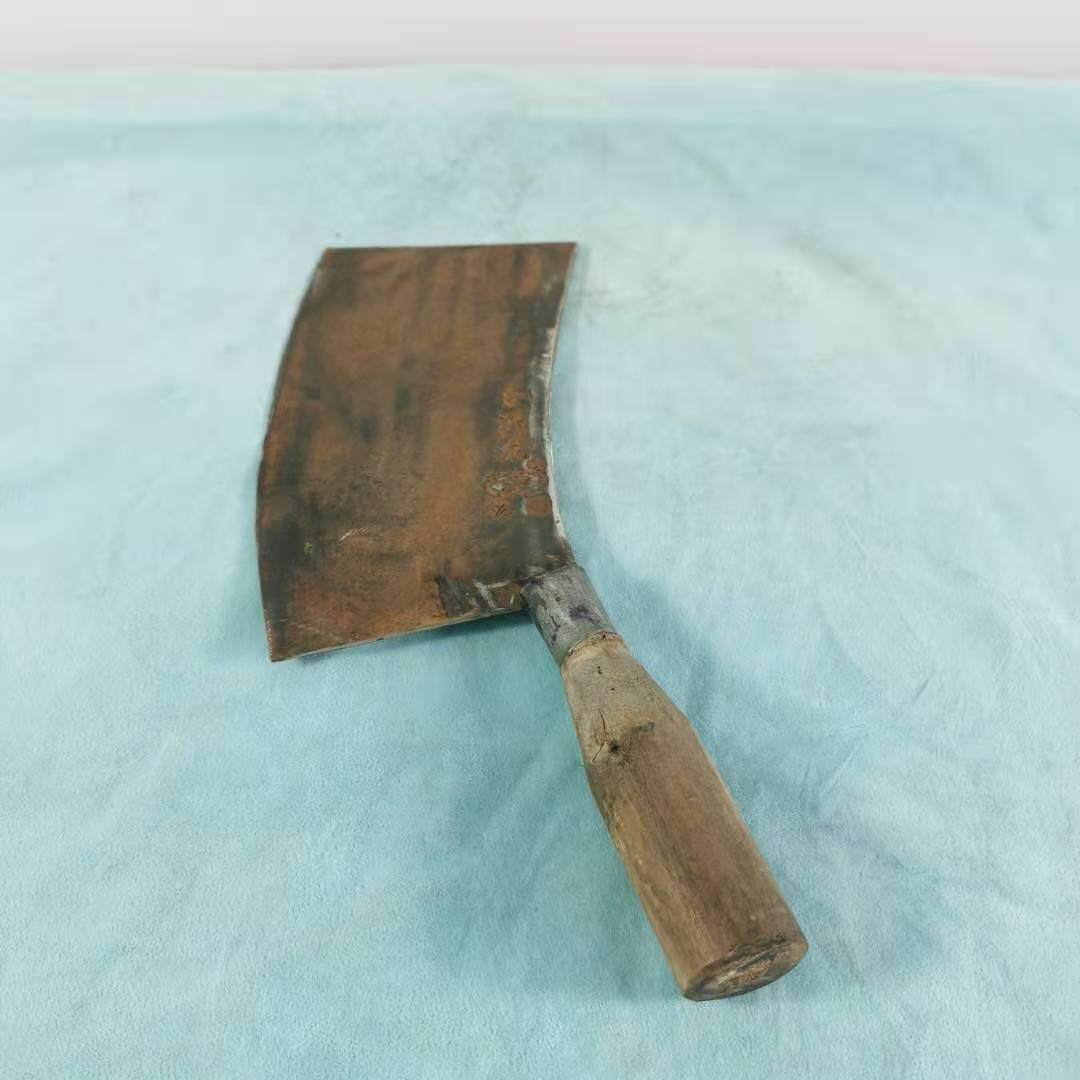 红色文化怀旧收藏老物件贺龙双刀仿古菜刀砍柴刀复古装饰道具摆件