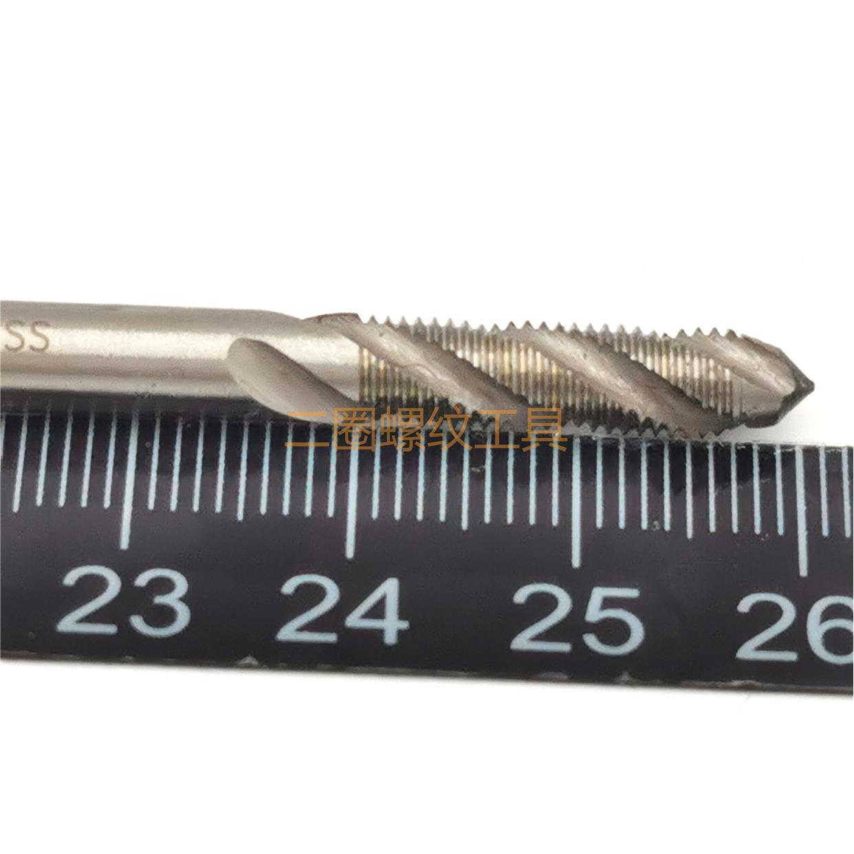 螺旋槽机用丝锥M6M7M8M9M10M12X1.25 X1盲孔 6542高速钢镀钛黄色