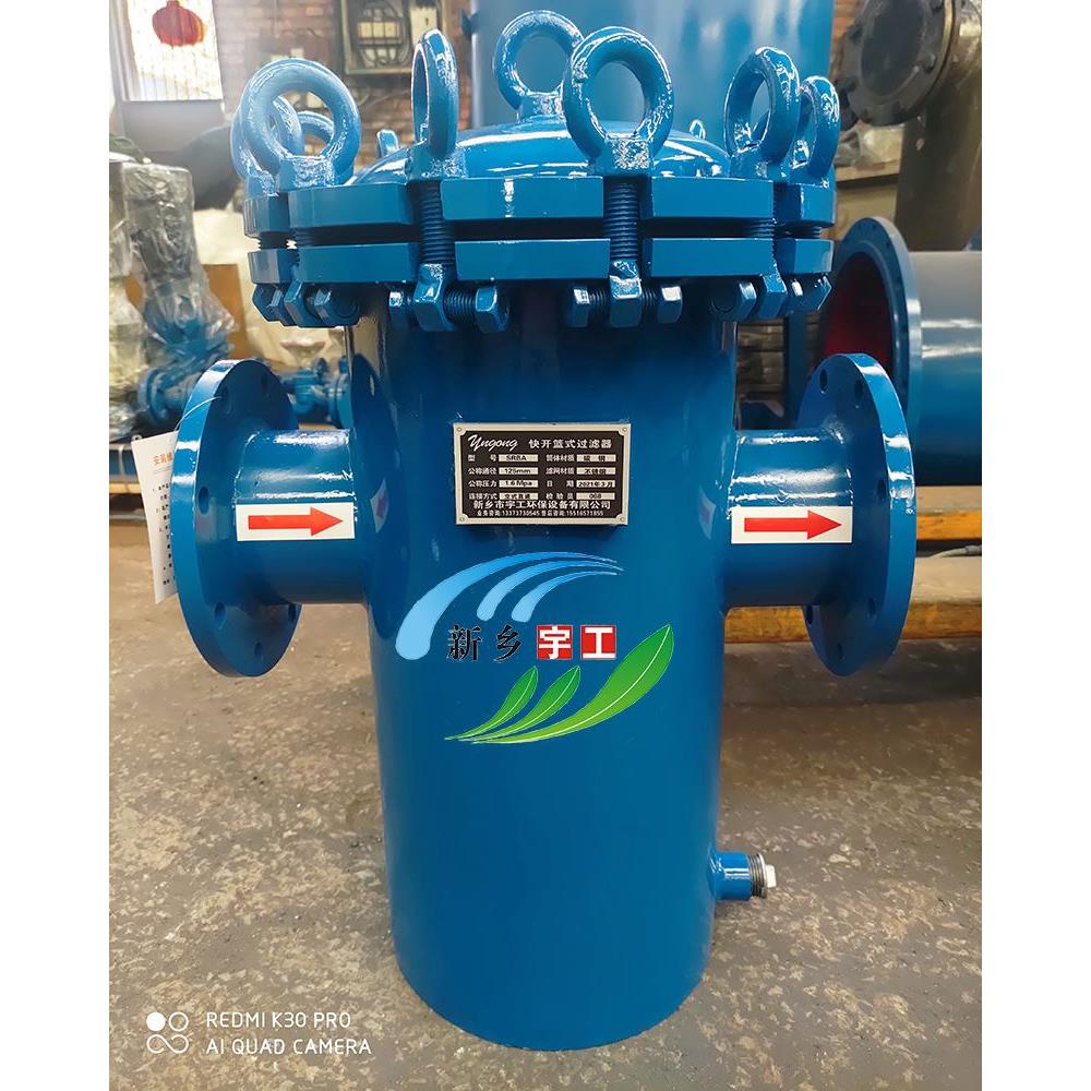 提篮式快开过滤器 立式除污器  管道除污器 不锈钢滤网芯毛发收集
