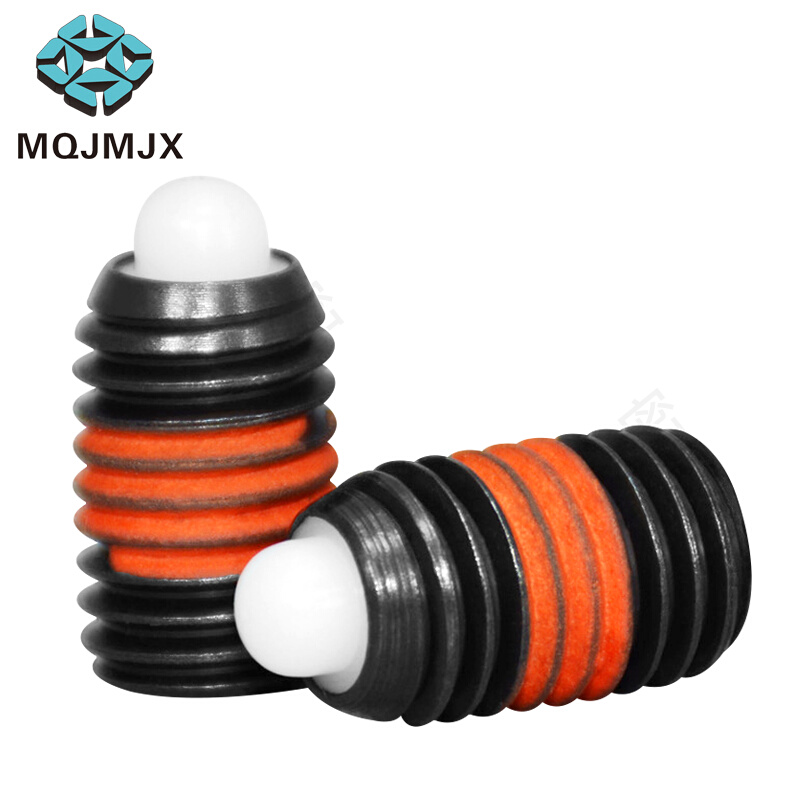 。SPRRS/SPRM短弹簧柱塞THRS/THRM轻载碳钢螺纹树脂销M3 4 5 6 8