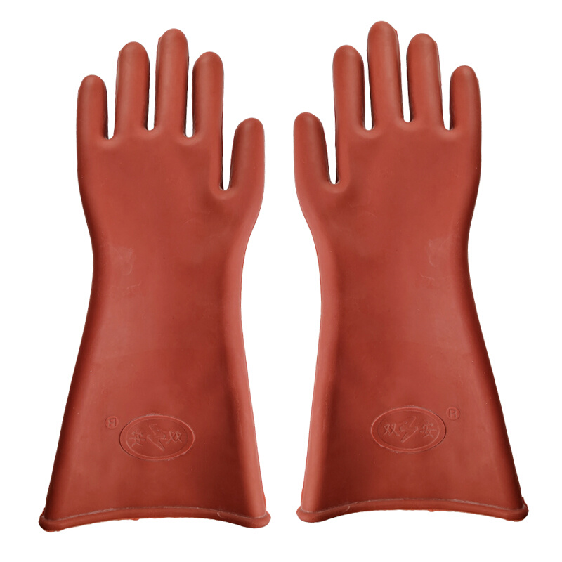 。双安牌高压绝缘手套12KV电工专用防电作业劳保橡胶手套薄款35kv