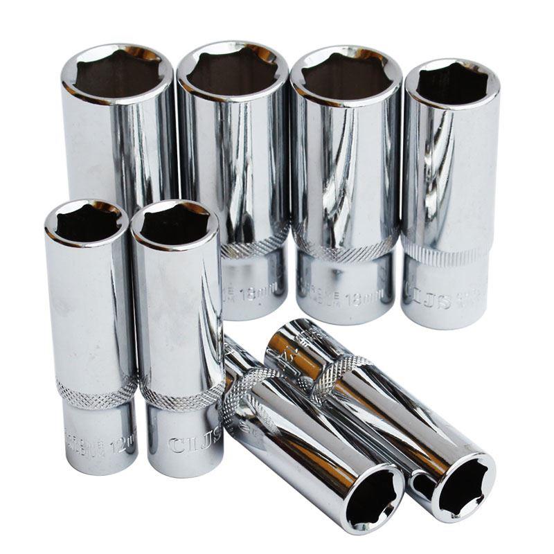 3/8加长六角套筒  短款中棘轮扳手超薄长套筒头 外内六角套筒10mm