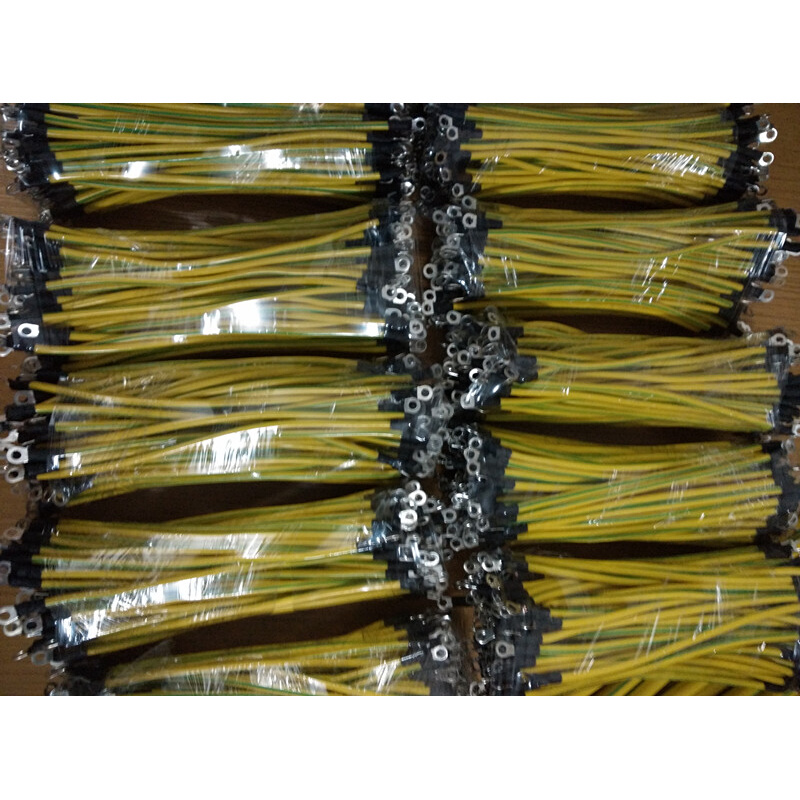 。黄绿双色接地线6MM平方机柜接地线，机房设备接地线定制