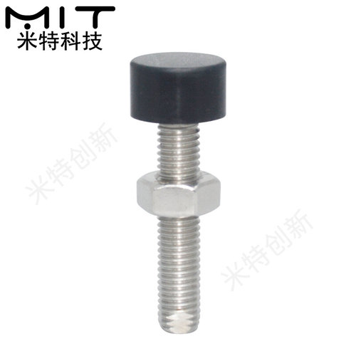 。UNST不锈钢带橡胶螺栓MT584低弹性锁紧定黑色胶垫螺丝M345紧固