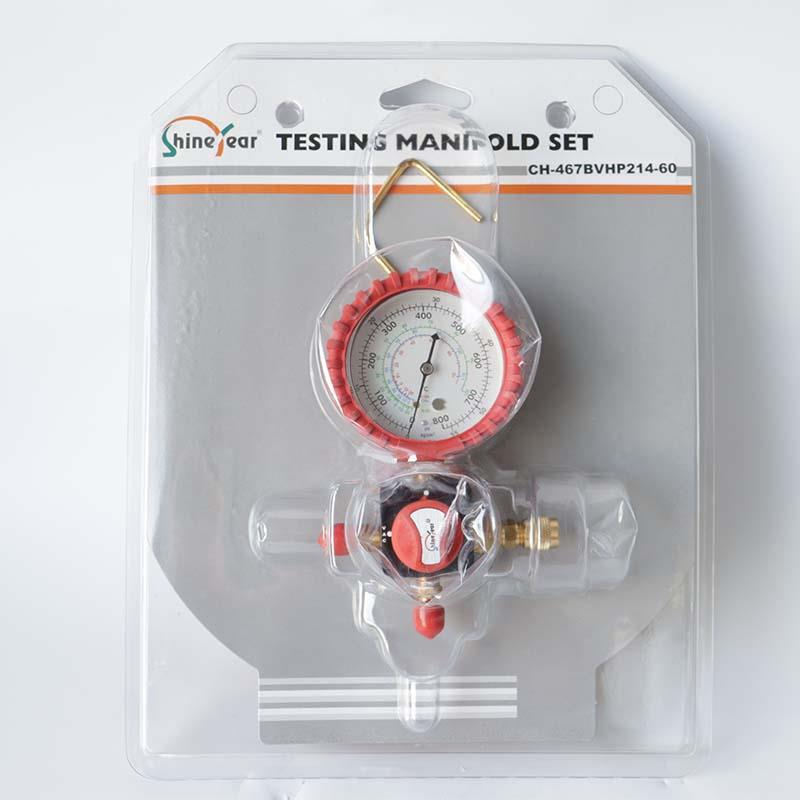 台湾炫翼空调加氟单表CH-467BV-250/500高低压充氟冷媒表 R22