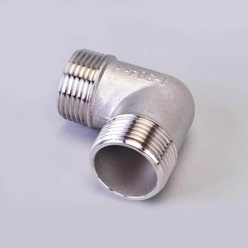 304不锈钢双外丝弯头异径弯头4分外丝异径弯头90度双头外丝弯头