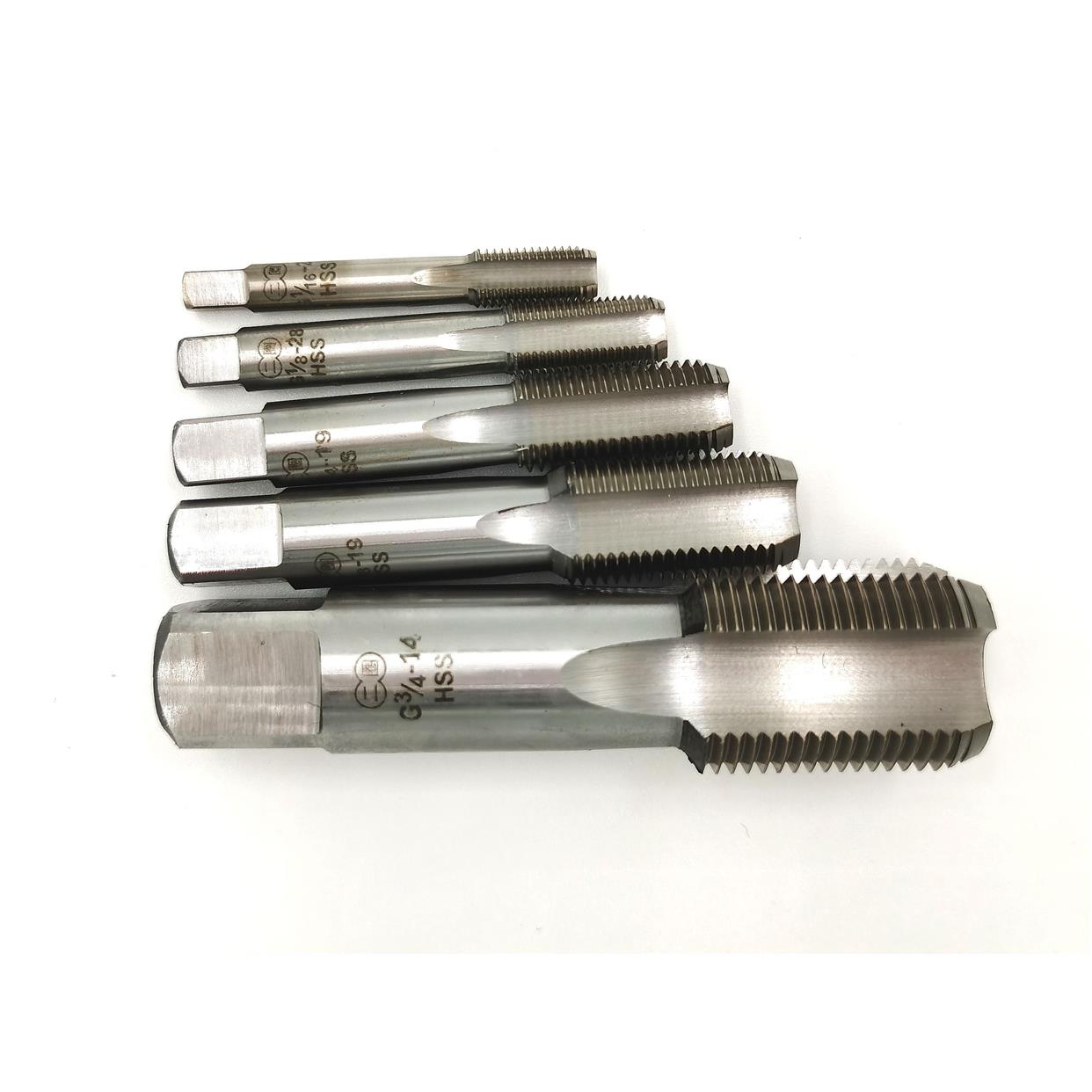 二圈美制平行圆柱管螺纹丝锥NPSM1/8 1/4 3/8 1/2 3/4 1寸 二寸又