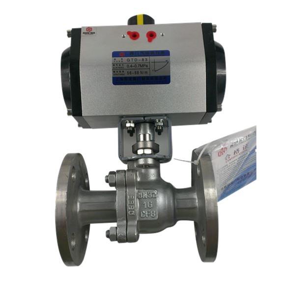 Q641F-16P 不锈钢气动球阀 气动法兰球阀 气动球阀 DN15 50 DN200