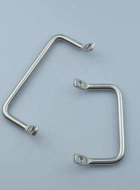 304不锈钢PULC圆棒折弯角型扁头倾斜式拉手工业提手LS531-孔距100