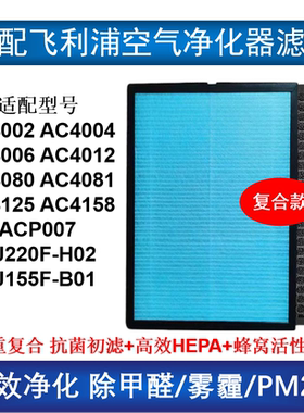 适配飞利浦空气净化器滤芯滤网AC4125/4158/KJ220F-H02