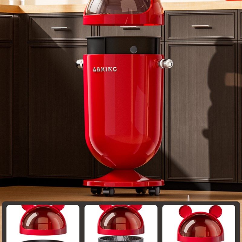 厨房垃圾桶家用2025新款客厅轻奢高档大号翻盖卫生间厕所专用纸篓