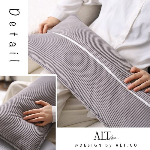 高端灯芯绒沙发抱枕客厅轻奢高级感长条枕床上含芯靠背靠垫靠枕头