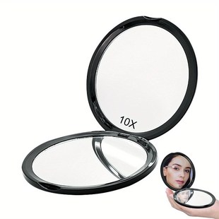 便携化妆放大镜30倍超高清翻盖脸部挤黑头粉刺痘痘10倍30倍化妆镜