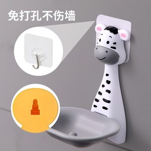 儿童牙刷杯架置物架漱口杯挂壁式卡通可爱硅胶挂墙刷牙杯洗漱套装