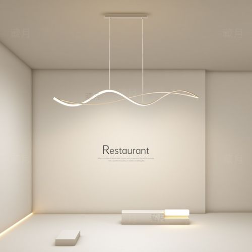 创意长条led吊灯简约现代餐厅灯客厅卧室灯饭厅餐桌灯饰中山灯具