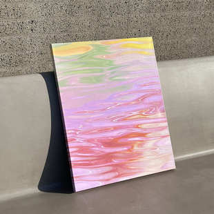 高级感无框画春江水暖小众艺术抽象家居装饰画工作室挂画