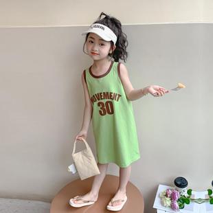 背心2025新款 女童睡裙夏季 純棉兒童睡衣吊帶裙女孩連衣裙寶寶裙子