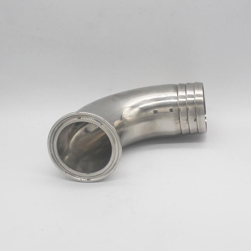304不锈钢90度快装皮管弯头卫生级卡箍软管水嘴格林弯管宝塔弯管