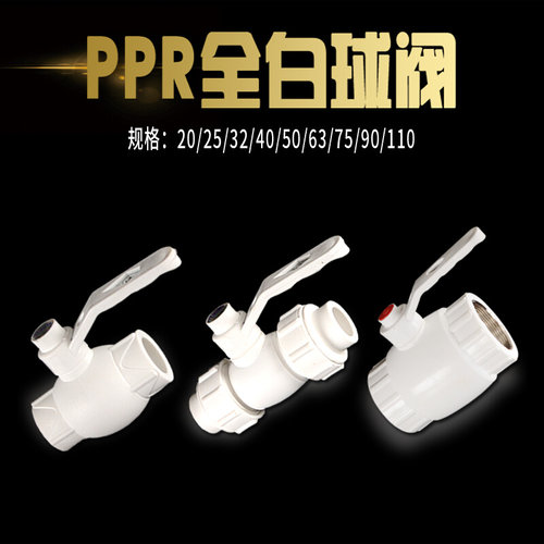 。4分管件PPR全塑双活接内丝球阀20/25/32/406分1寸热熔管阀门配