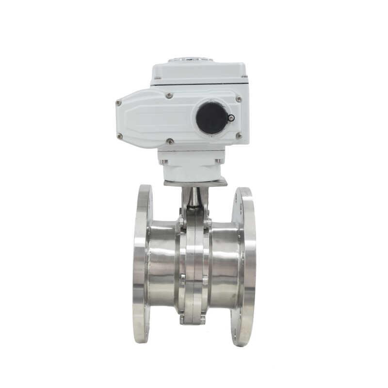 D941X-10P卫生级食品级304不锈钢电动法兰蝶阀比例调节开关放料阀