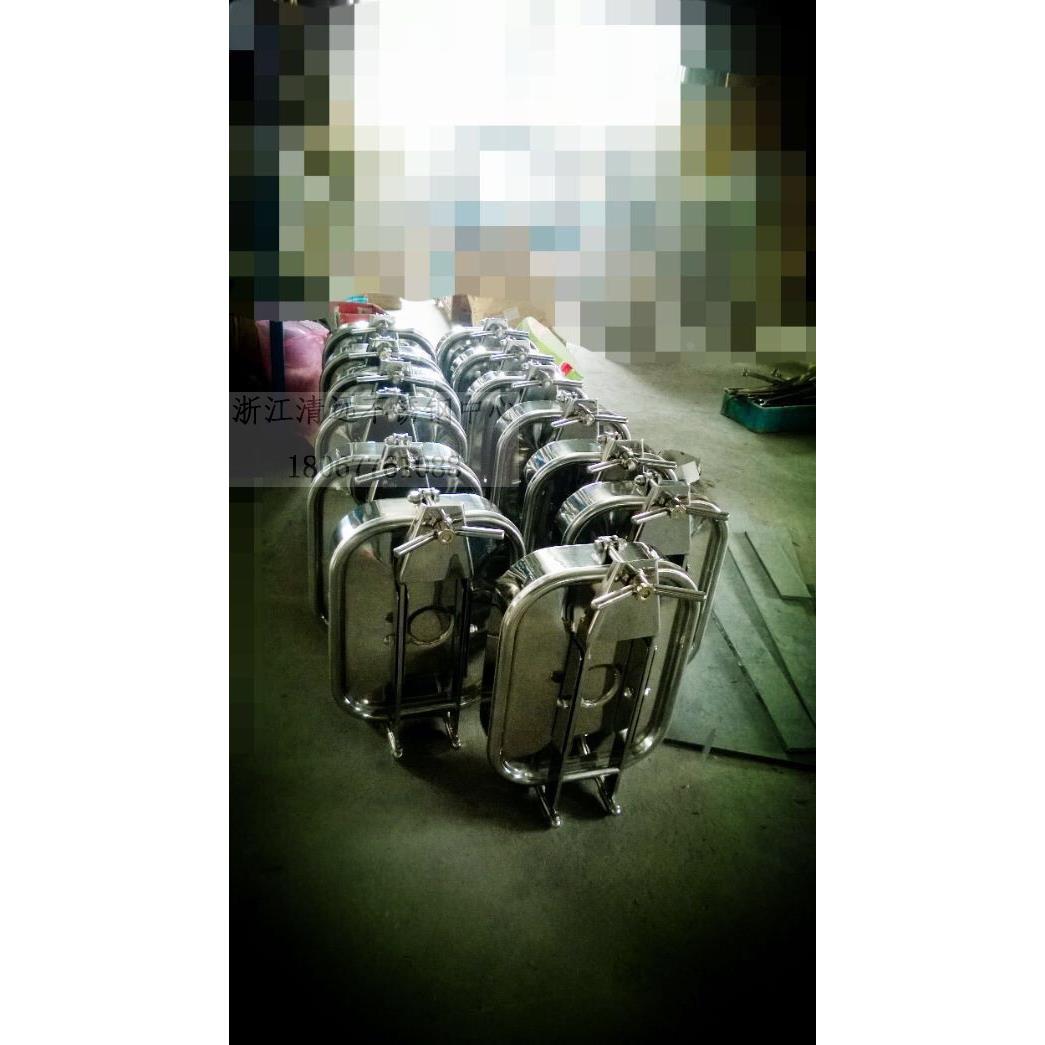 304管道盖卫生级人孔食品级不锈钢长方人孔YAF方形双压杆人孔200