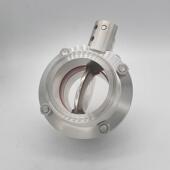 304不锈钢快装 卡盘手动阀门 蝶阀316L卫生食品级医药耐高温卡箍式