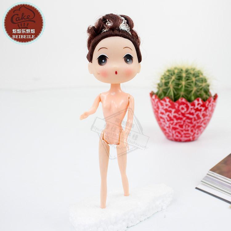 烘焙蛋糕12cm 18cm迷糊娃娃 公主蛋糕 素体裸娃造型 装饰裱花
